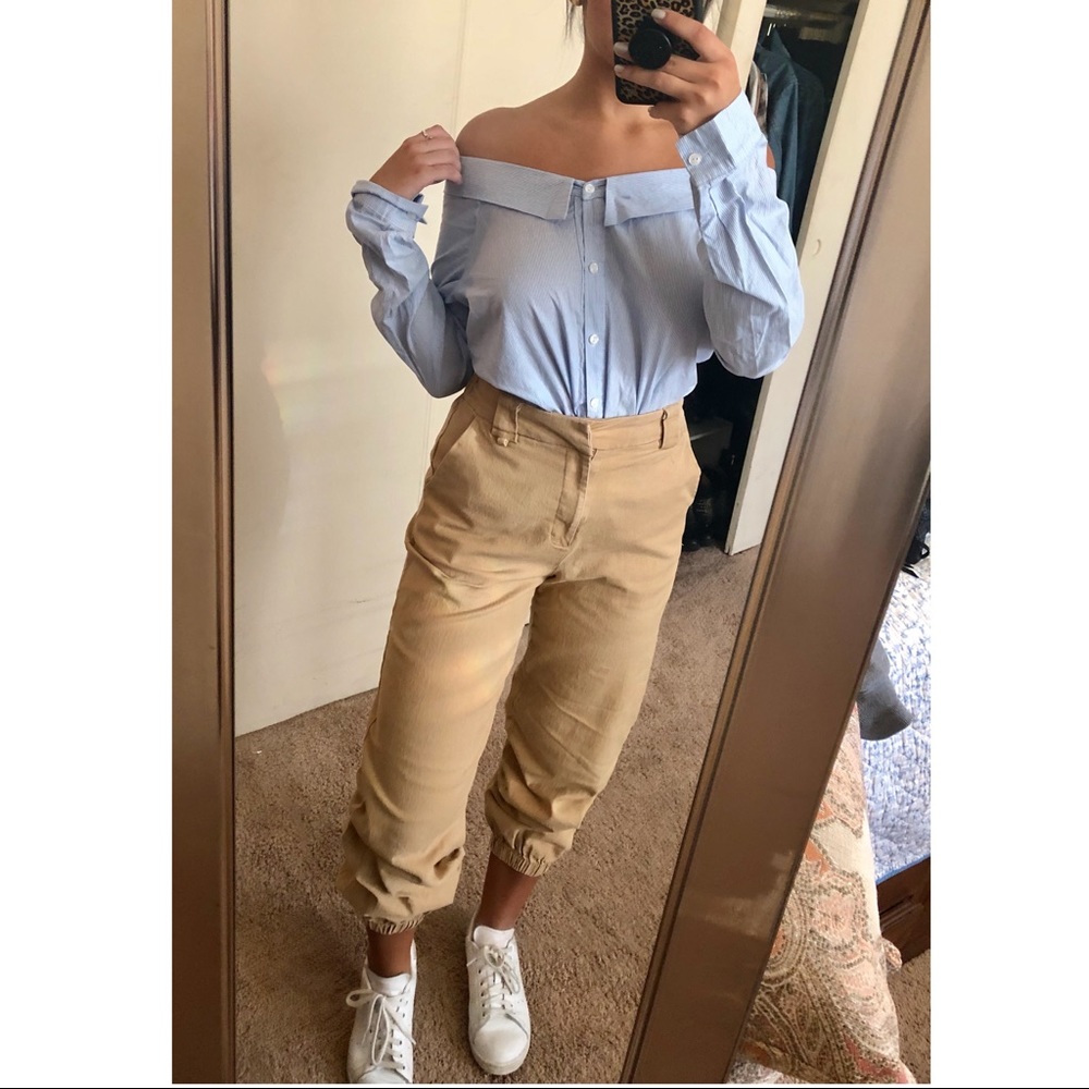 Off The Shoulder Button Down - image 2